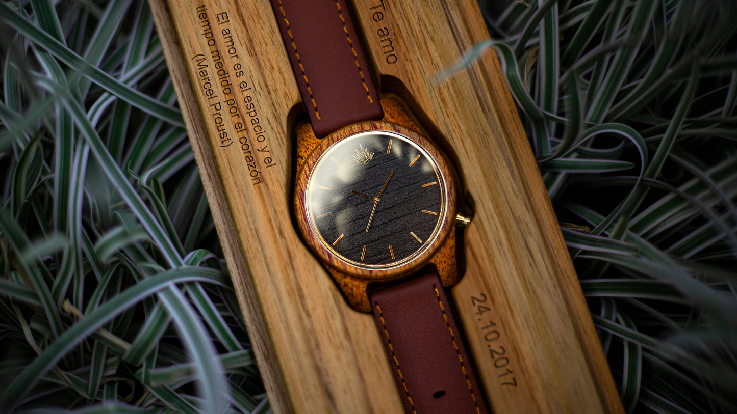 Línea Agavia 44mm - Caoba / Ébano