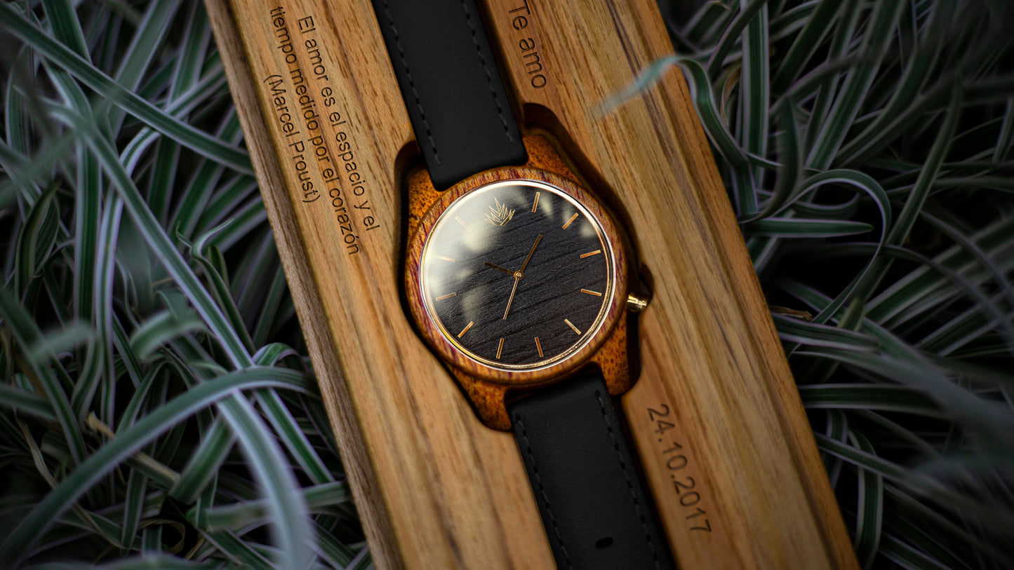 Línea Agavia 44mm - Caoba / Ébano