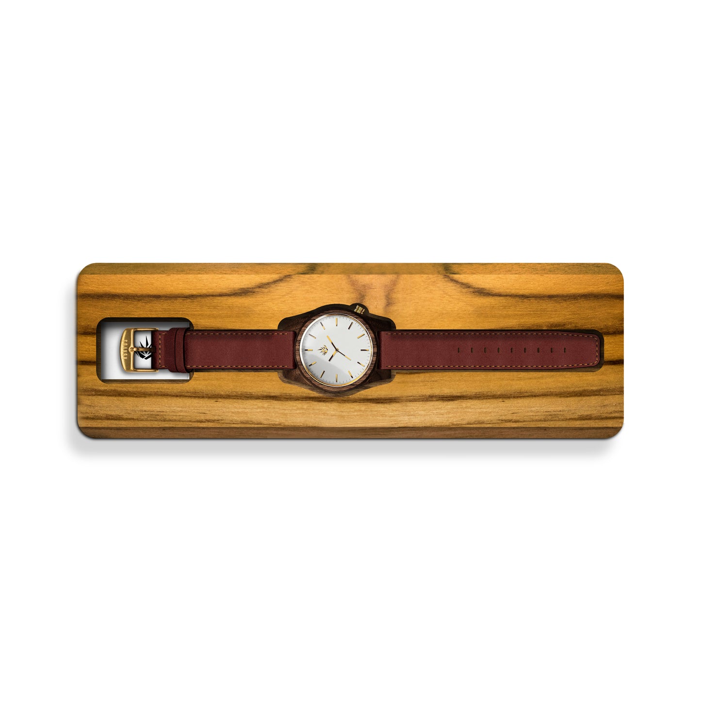 Agavia Line 44mm - Walnut / White