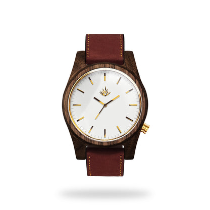 Agavia Line 44mm - Walnut / White