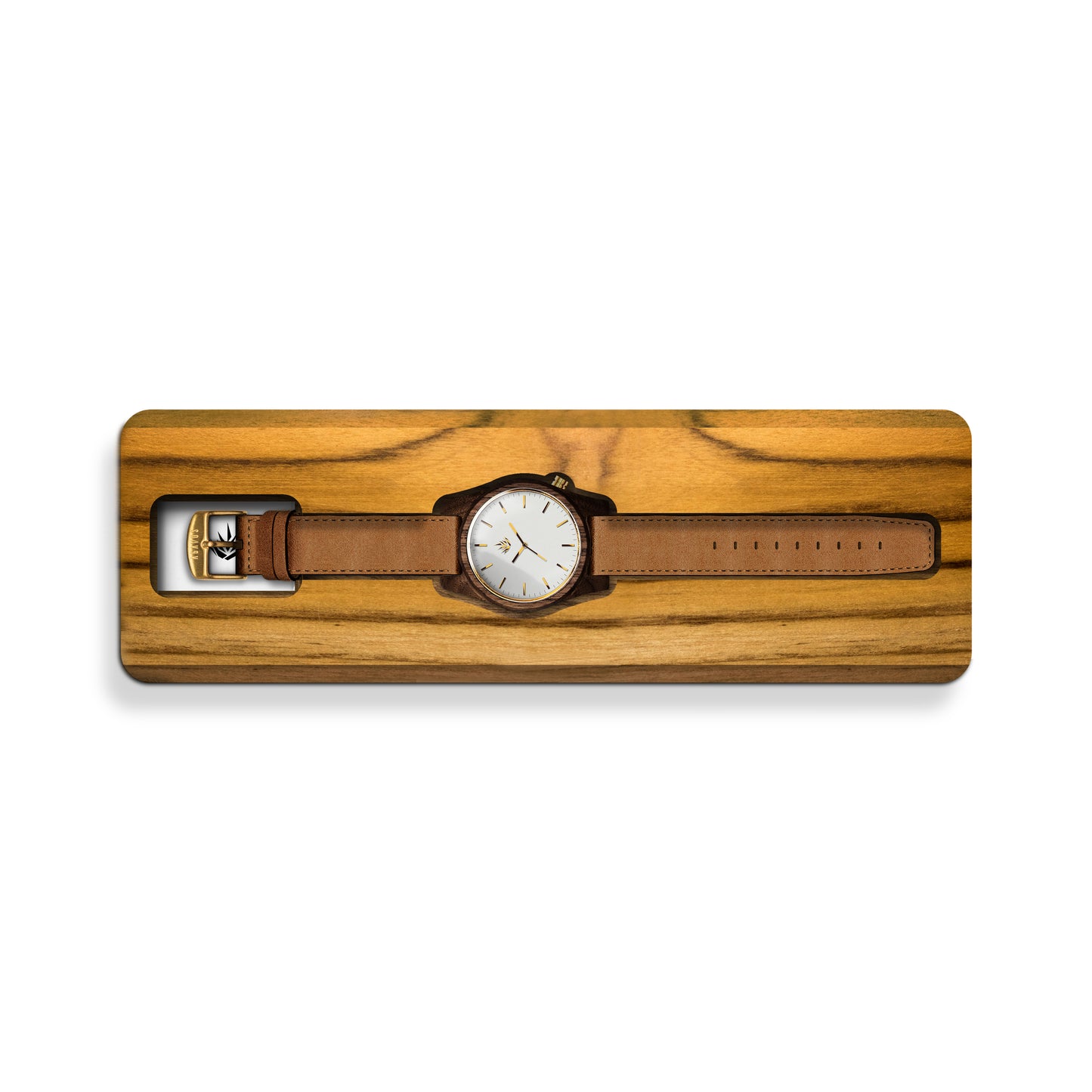 Agavia Line 44mm - Walnut / White