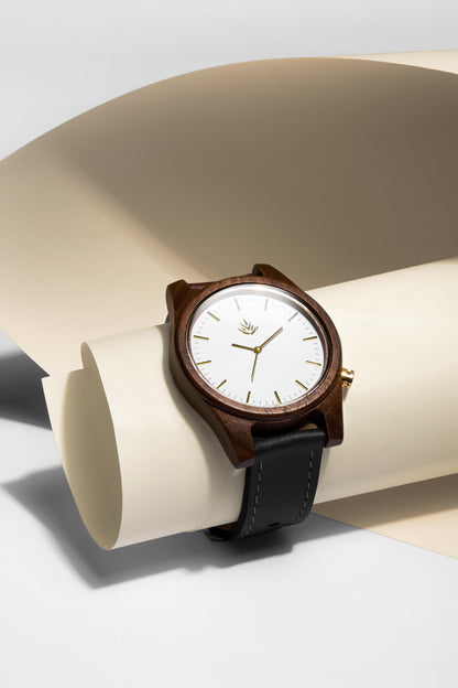 Agavia Line 44mm - Walnut / White