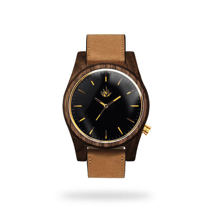 Agavia Line 44mm - Walnut / Black