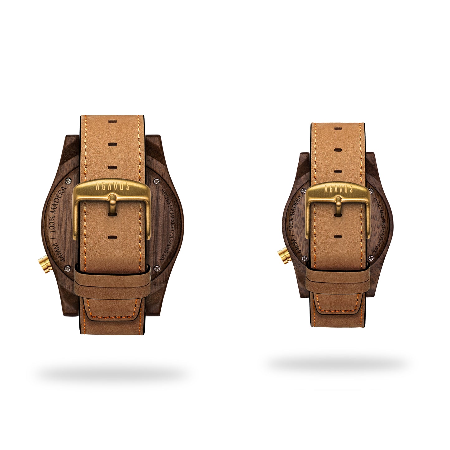 Agavia Line Pair 37mm and 44mm - Walnut / White 