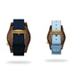 Agavia Line Pair 37mm (White) and 44mm (Black) - Walnut 