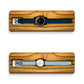 Agavia Line Pair 37mm (White) and 44mm (Black) - Walnut 