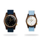 Agavia Line Pair 37mm (White) and 44mm (Black) - Walnut 