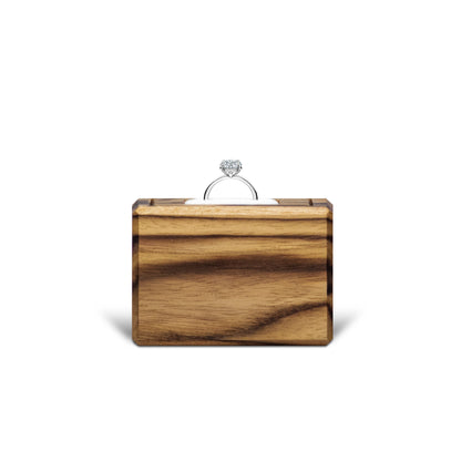 Engagement Ring Box - Teak