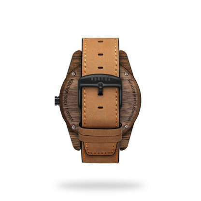 The Classic 44mm Walnut - Cactus Leather