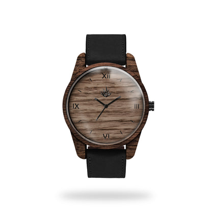The Classic 44mm Walnut - Cactus Leather
