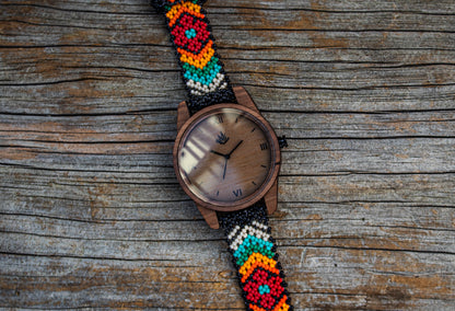 Classic Line 44mm Walnut - Wixárika Art