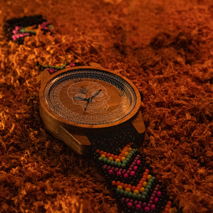 Línea Clásica 44mm Nogal - Edición Limitada Día de los Muertos