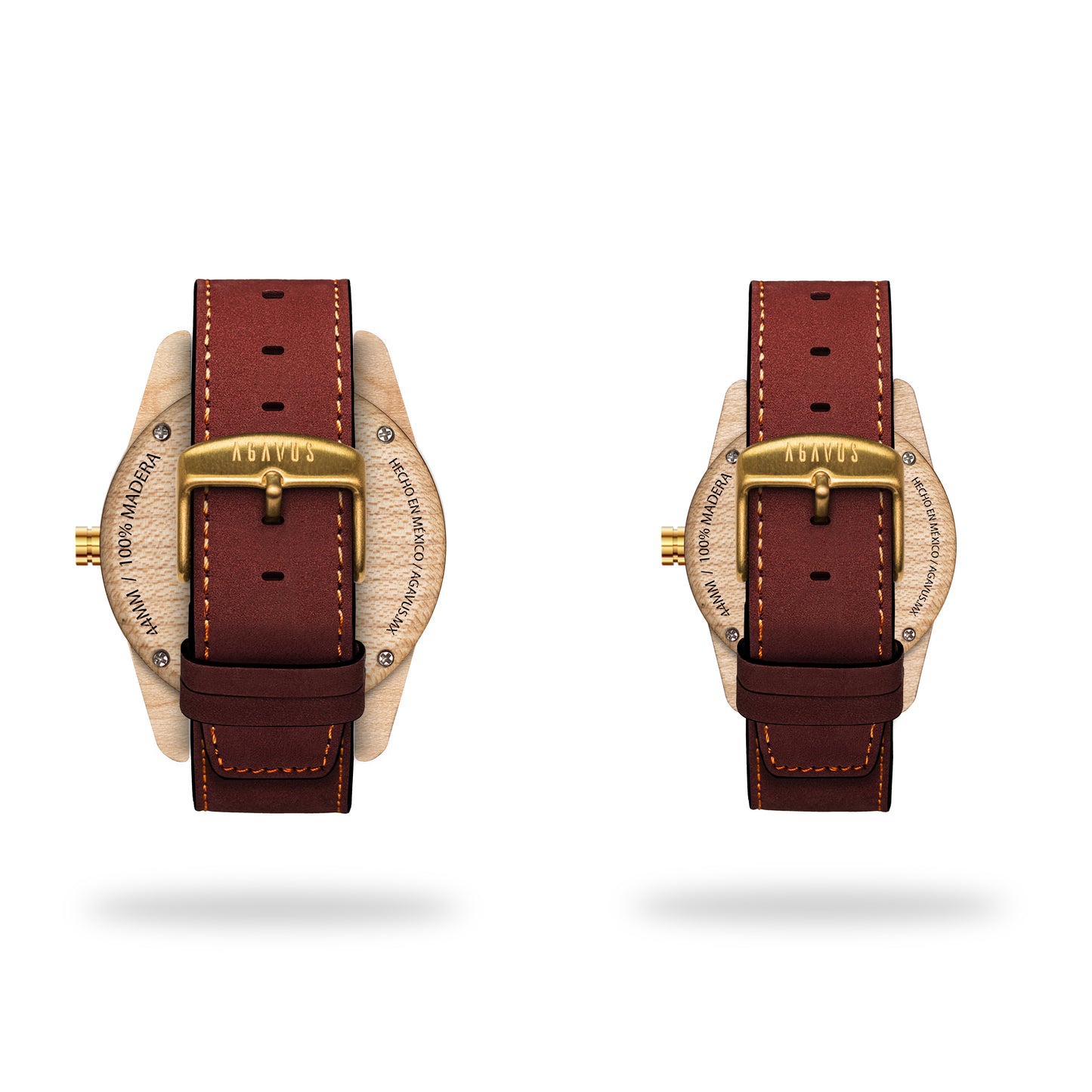 Pair of Agavus Classic Maple 35mm and 44mm - Leather