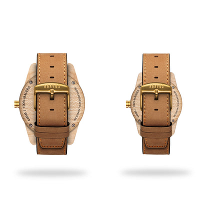 Pair of Agavus Classic Maple 35mm and 44mm - Leather