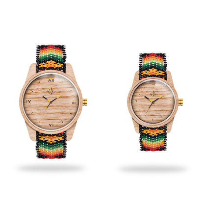 Pareja de Agavus Clásicos Maple 35mm y 44mm - Wixárika