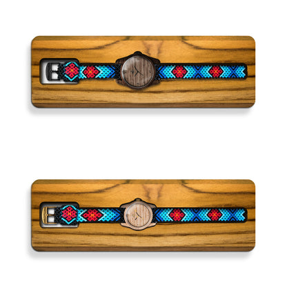 Pareja de Agavus Clásicos Nogal 44mm y Maple 35mm - Wixárika
