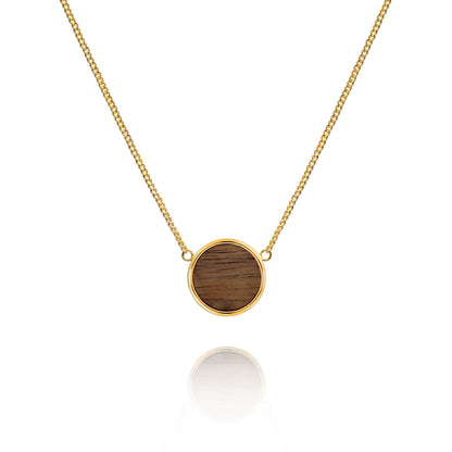 Circle necklace / Walnut