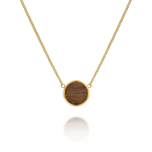 Circle necklace / Walnut