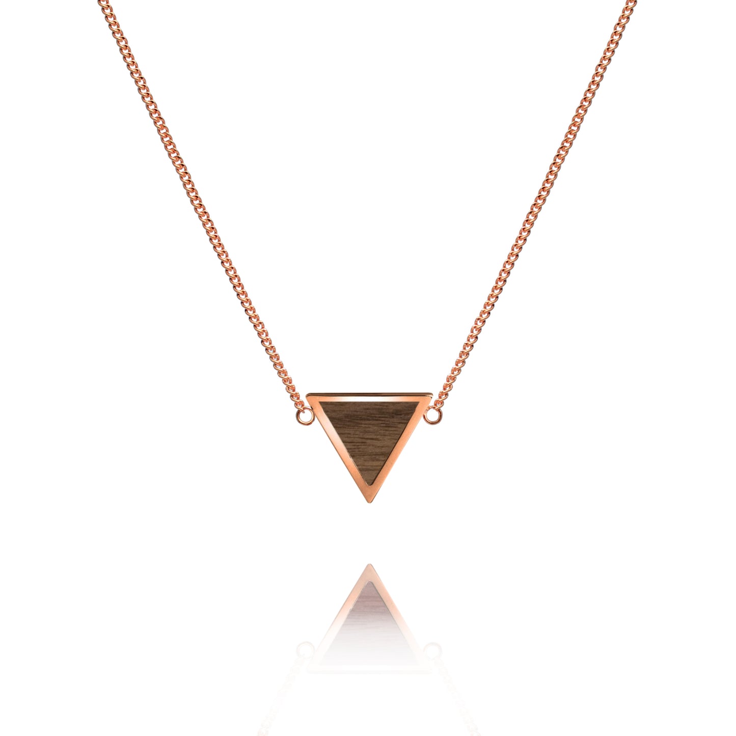 Triangle necklace / Walnut