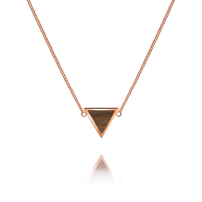 Triangle necklace / Walnut