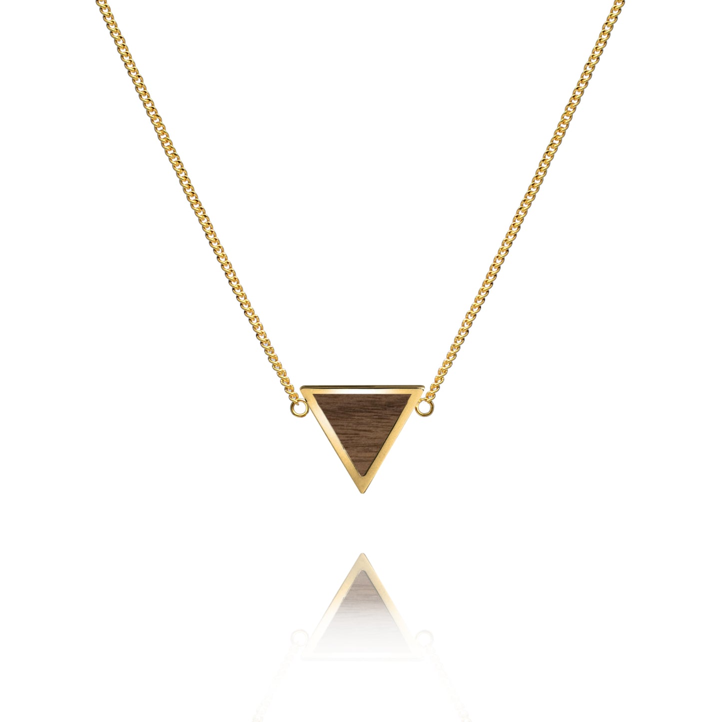 Triangle necklace / Walnut
