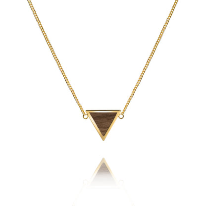 Triangle necklace / Walnut