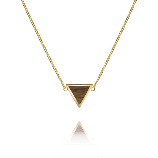 Triangle necklace / Walnut