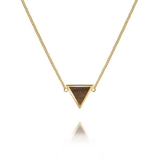 Triangle necklace / Walnut