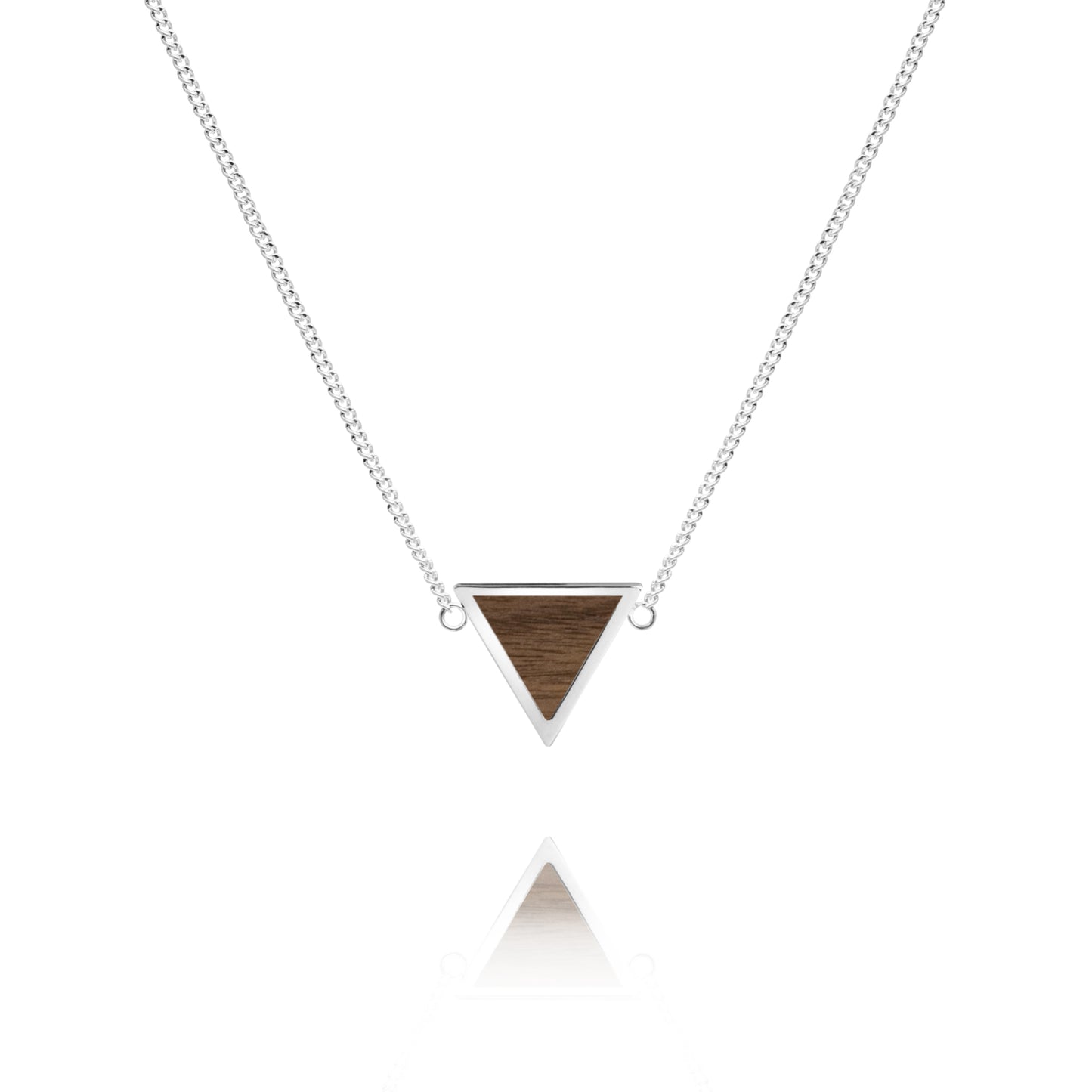 Triangle necklace / Walnut