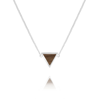 Triangle necklace / Walnut