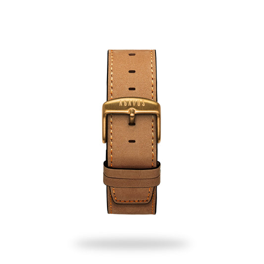 Vegan Nopal Leather Strap - Brown Camel