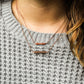 Collar rectángulo / Nogal